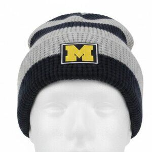Michigan Wolverines Beanie Hat Fan Favorite Striped  U of M  OSFA